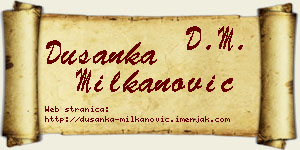 Dušanka Milkanović vizit kartica